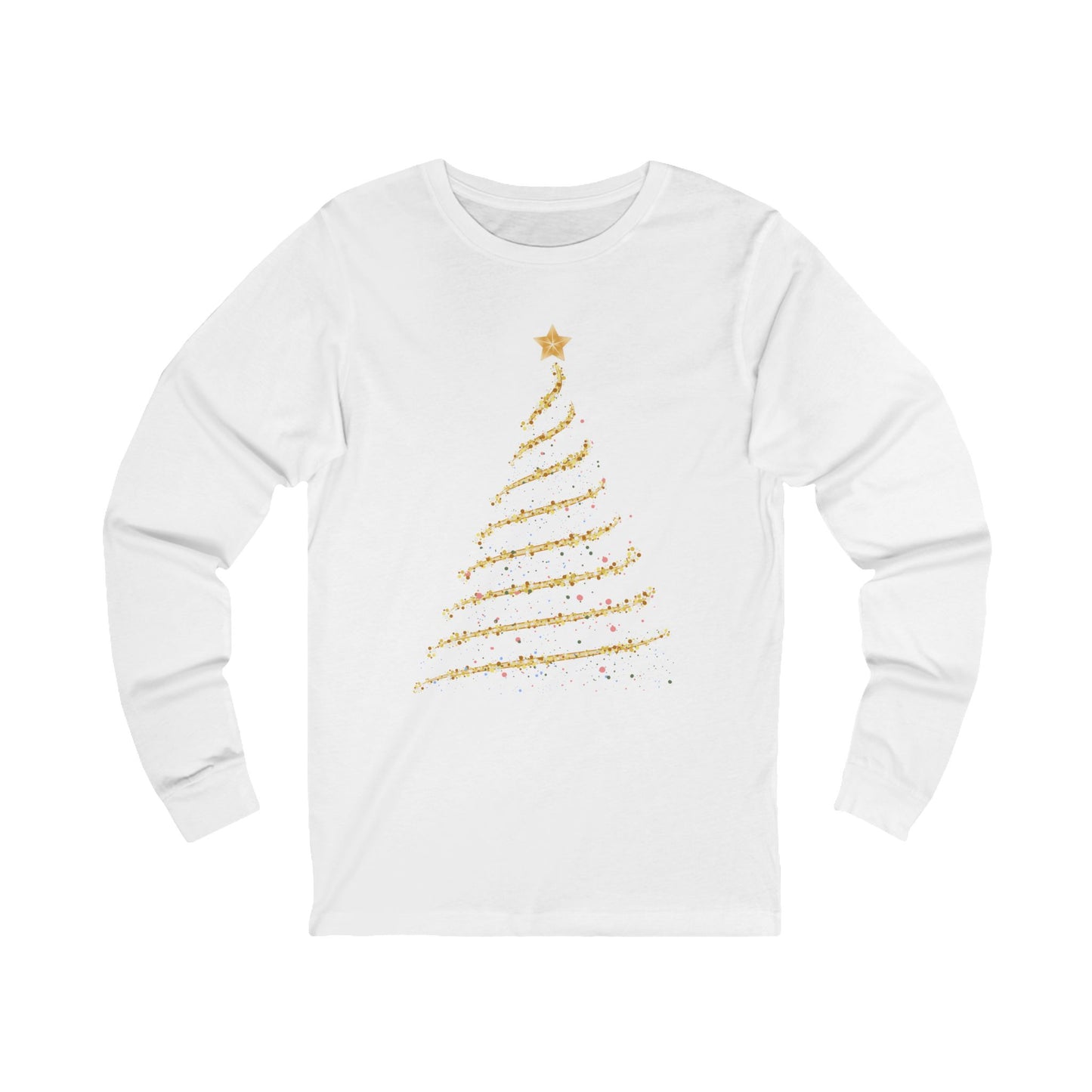 Golden Christmas Tree Long Sleeve Tee