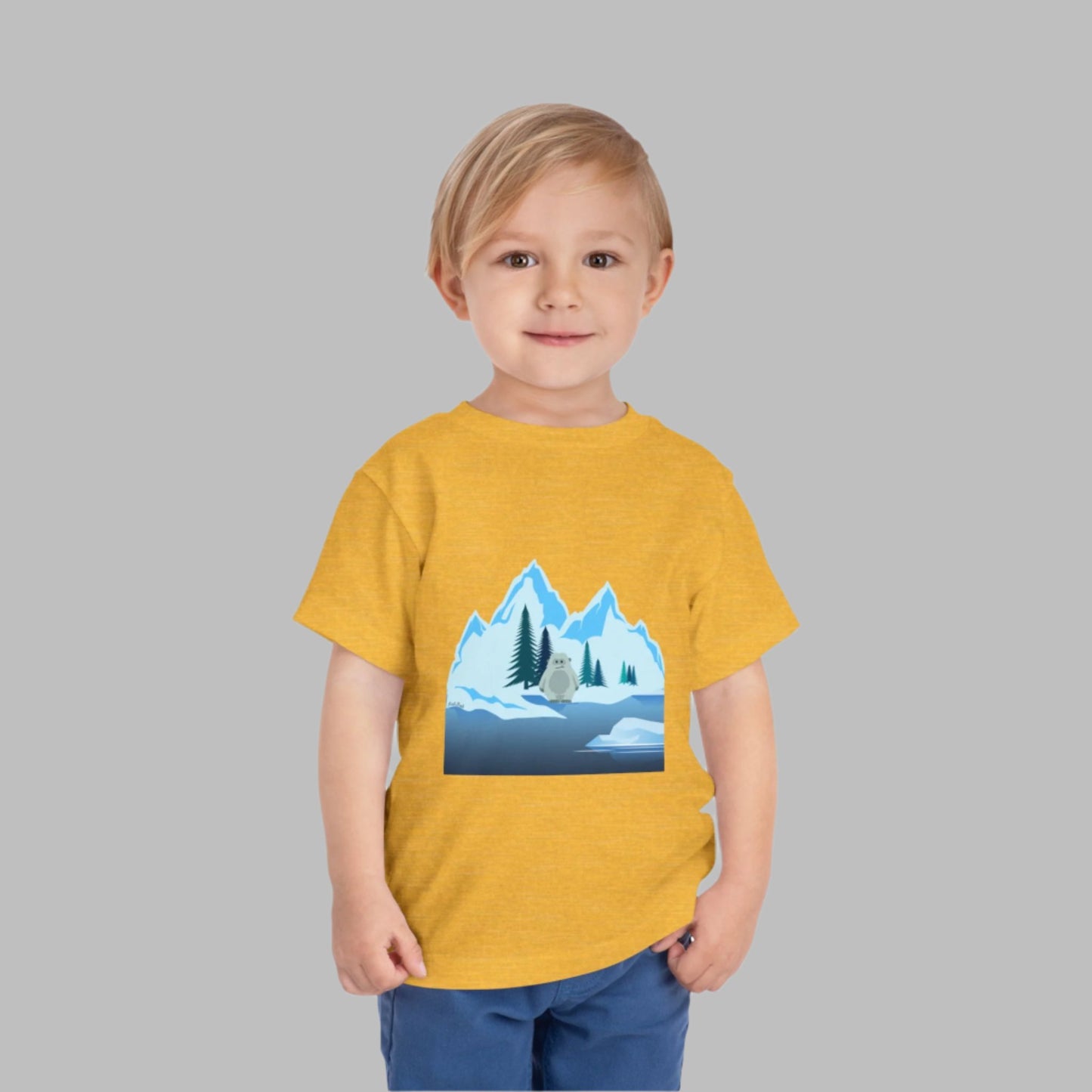 Happy Ice Age with a Yeti Toddler Short Sleeve Tee