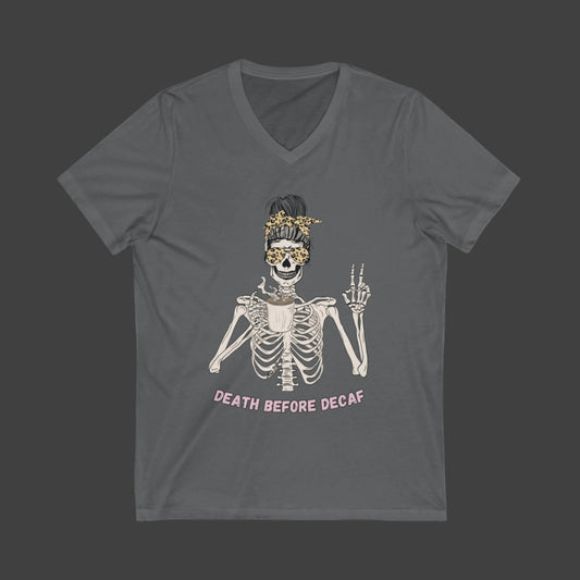 Skeleton Drinking Some Coffee Short Sleeve Tee