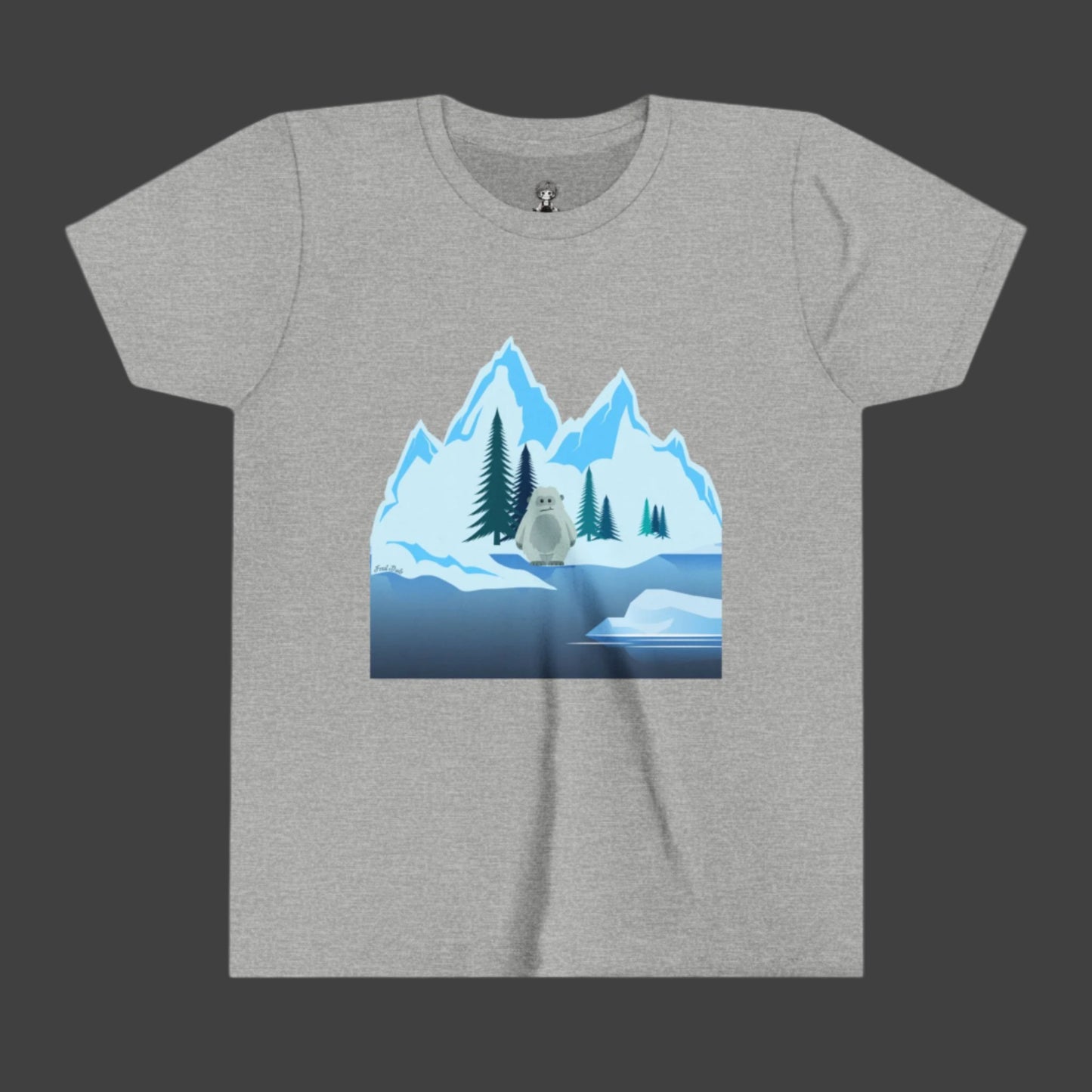 Happy Ice Age with a Yeti Youth Short Sleeve Tee