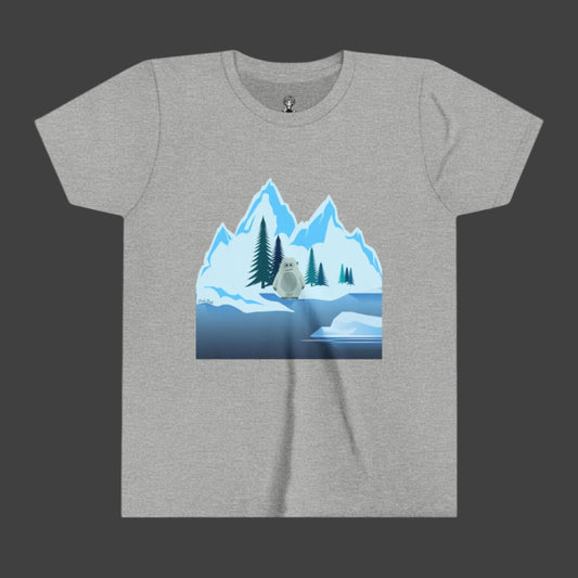 Happy Ice Age with a Yeti Youth Short Sleeve Tee