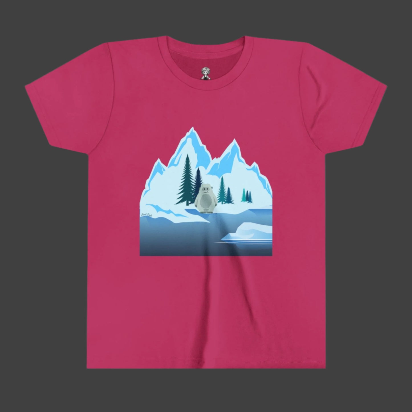 Happy Ice Age with a Yeti Youth Short Sleeve Tee