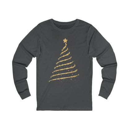 Golden Christmas Tree Long Sleeve Tee