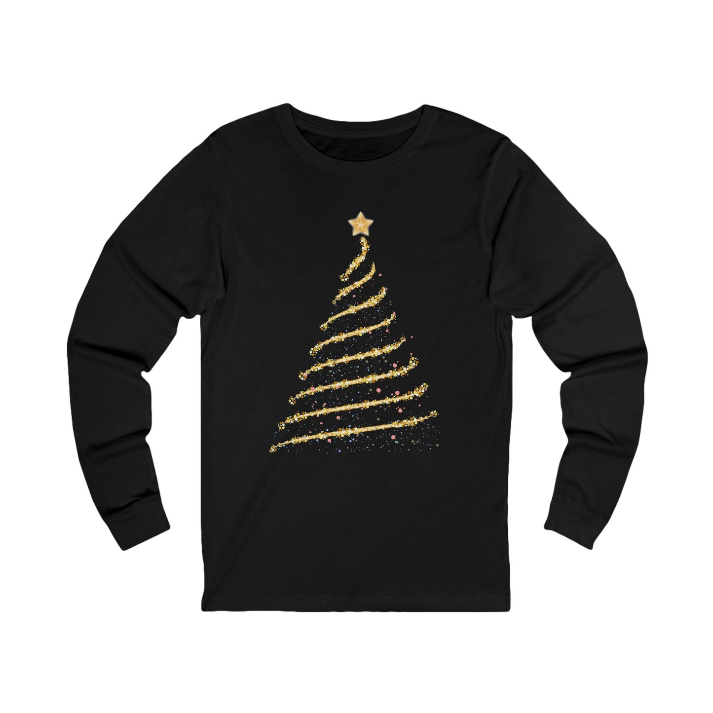 Golden Christmas Tree Long Sleeve Tee