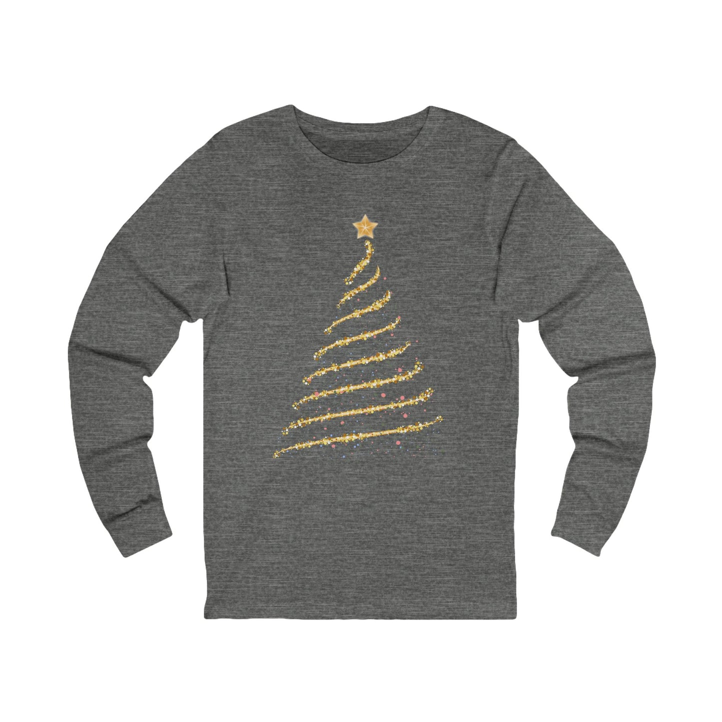 Golden Christmas Tree Long Sleeve Tee