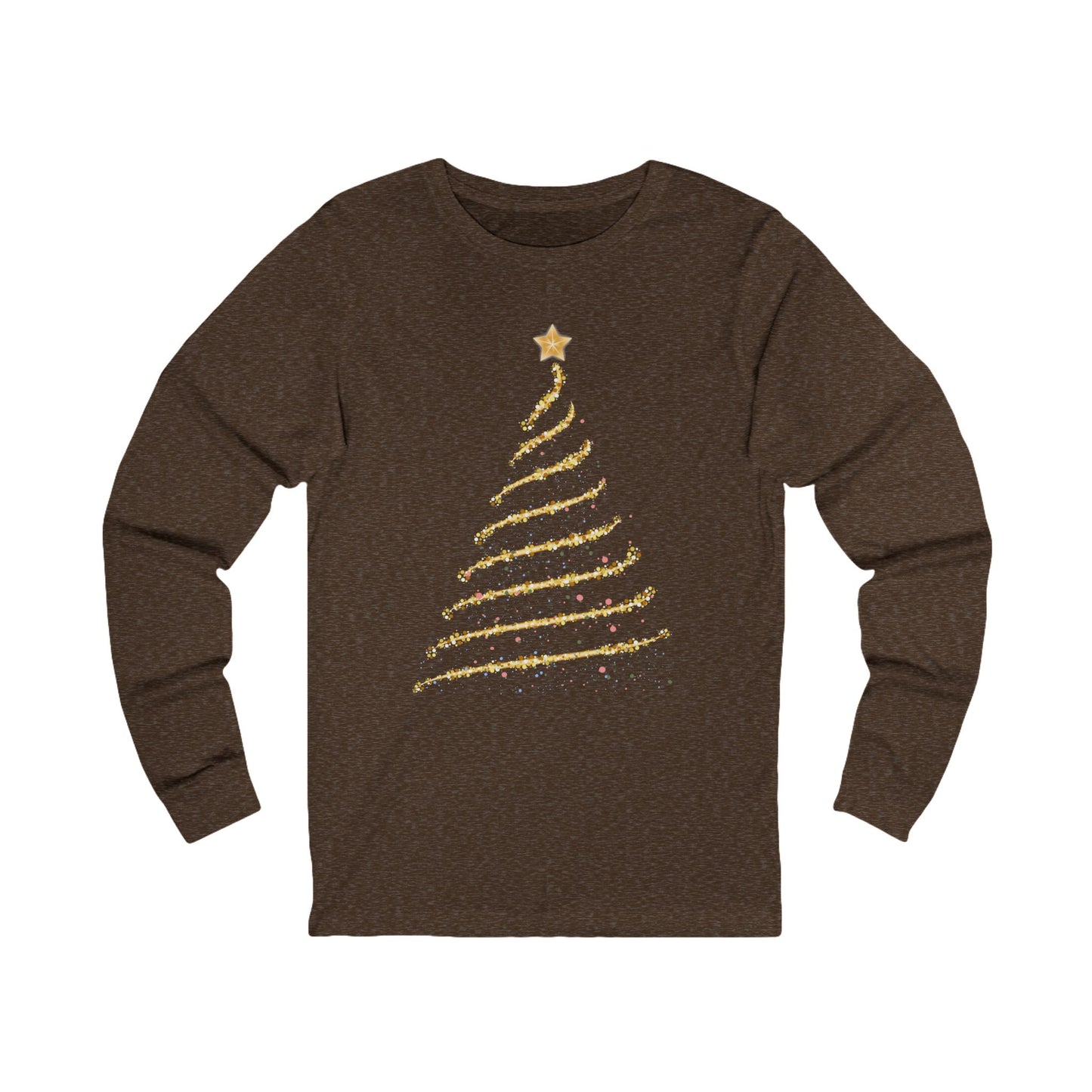 Golden Christmas Tree Long Sleeve Tee