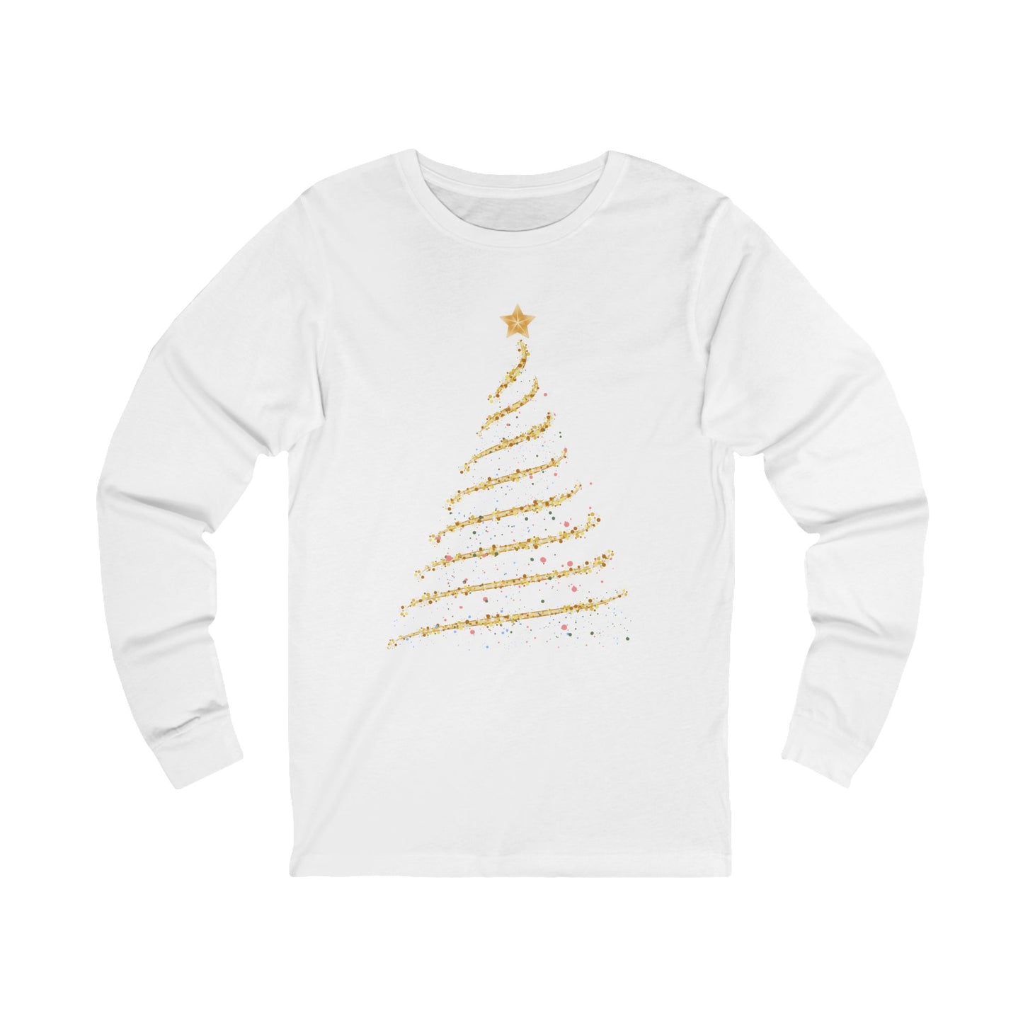 Golden Christmas Tree Long Sleeve Tee