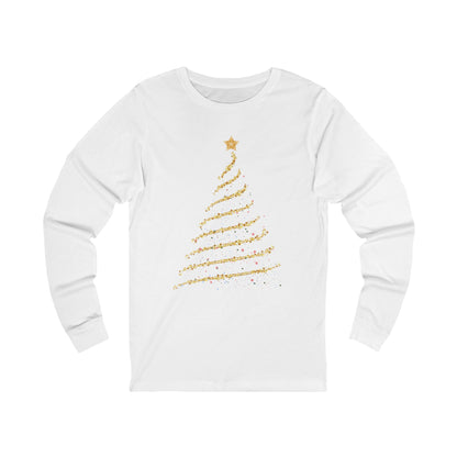 Golden Christmas Tree Long Sleeve Tee