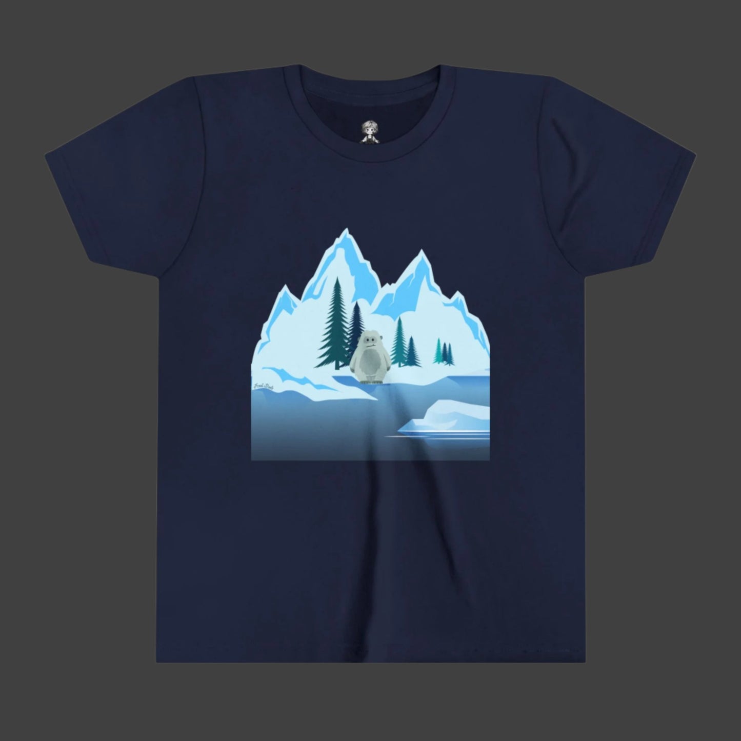 Happy Ice Age with a Yeti Youth Short Sleeve Tee