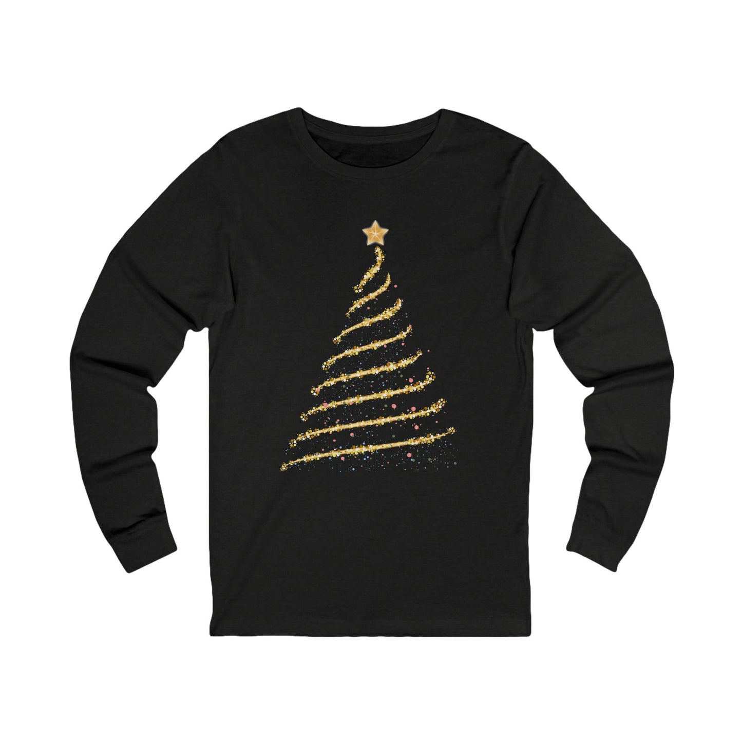 Golden Christmas Tree Long Sleeve Tee