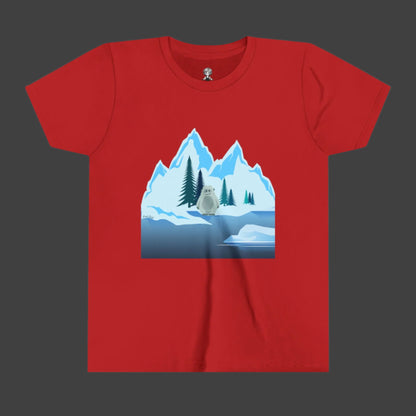 Happy Ice Age with a Yeti Youth Short Sleeve Tee