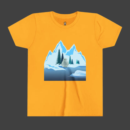 Happy Ice Age with a Yeti Youth Short Sleeve Tee