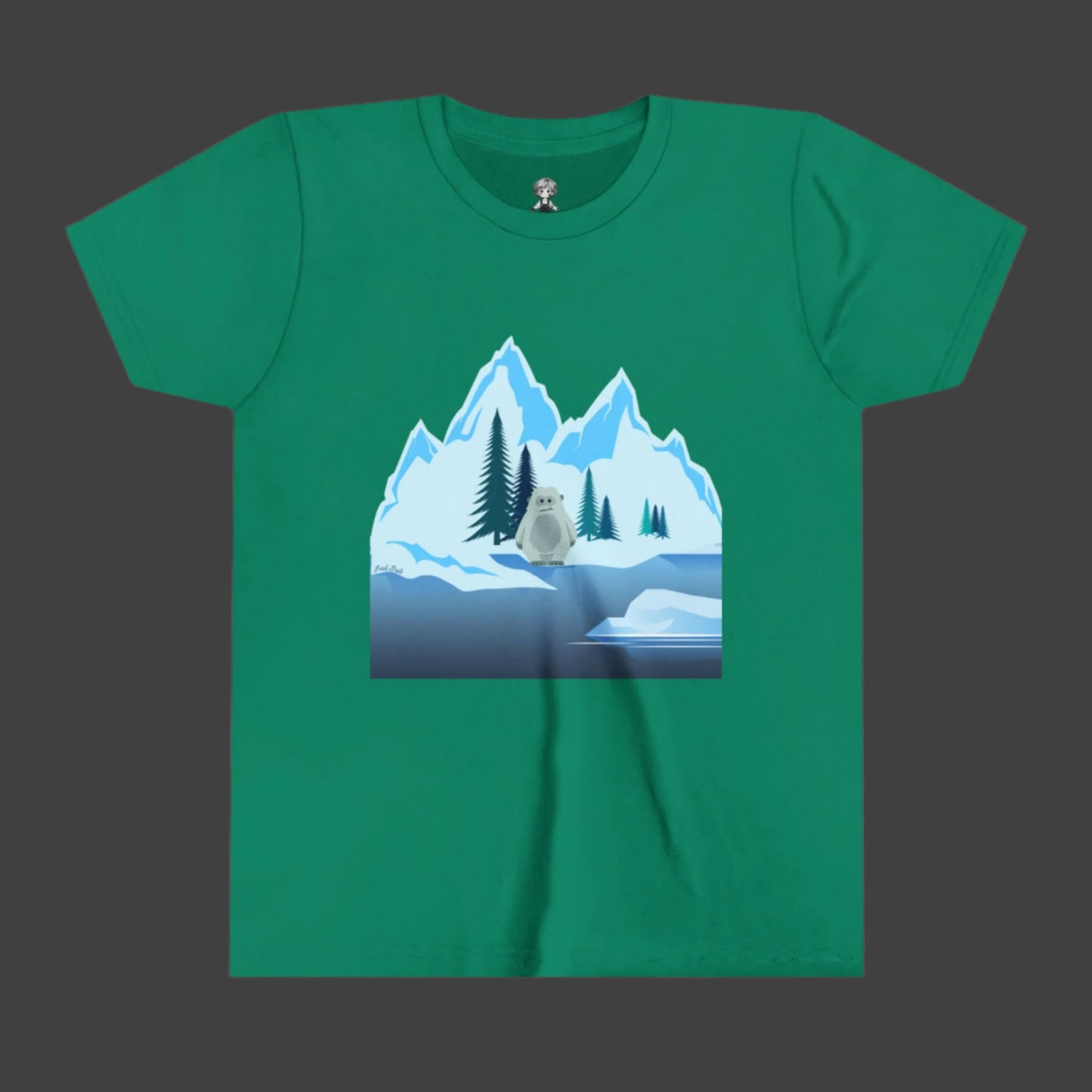 Happy Ice Age with a Yeti Youth Short Sleeve Tee