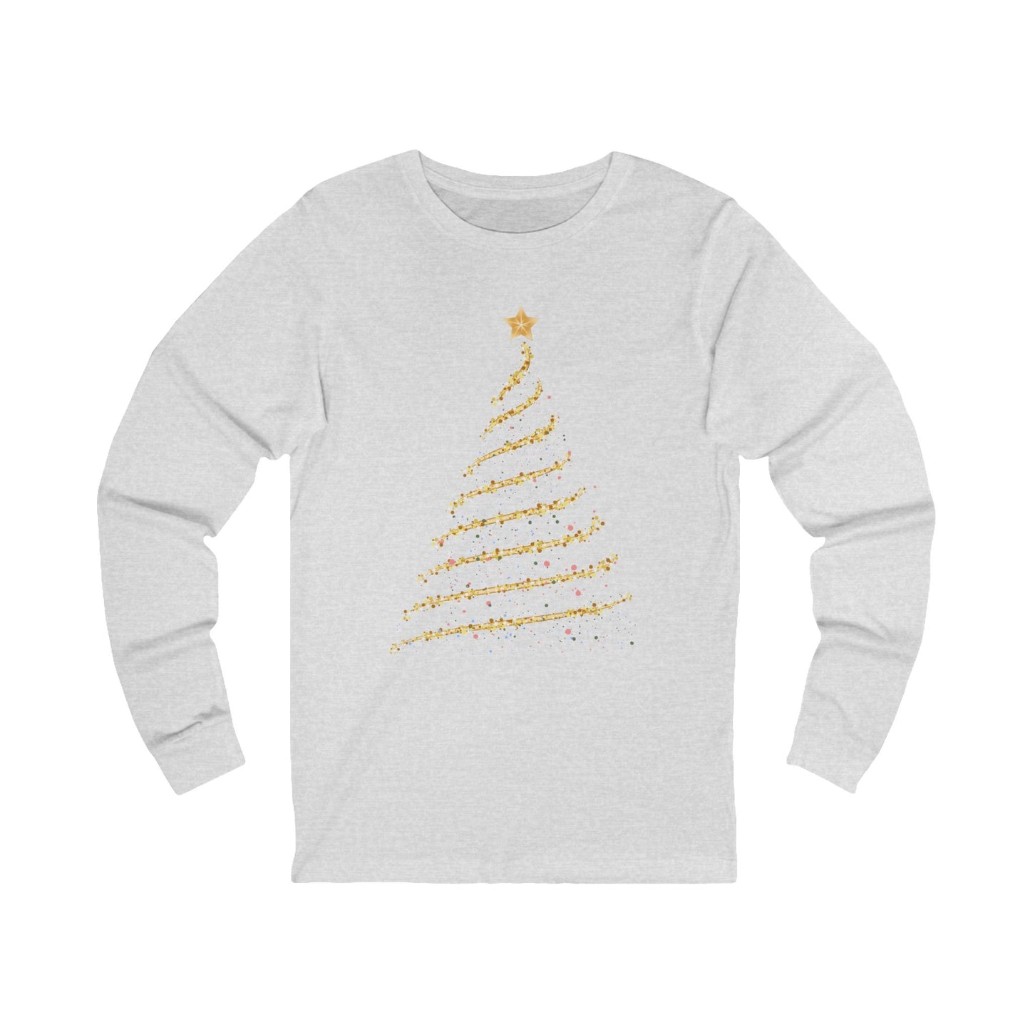 Golden Christmas Tree Long Sleeve Tee